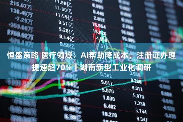 恒盛策略 医疗领域：AI帮助降成本，注册证办理提速超70%丨湖南新型工业化调研