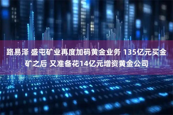 路易泽 盛屯矿业再度加码黄金业务 135亿元买金矿之后 又准备花14亿元增资黄金公司